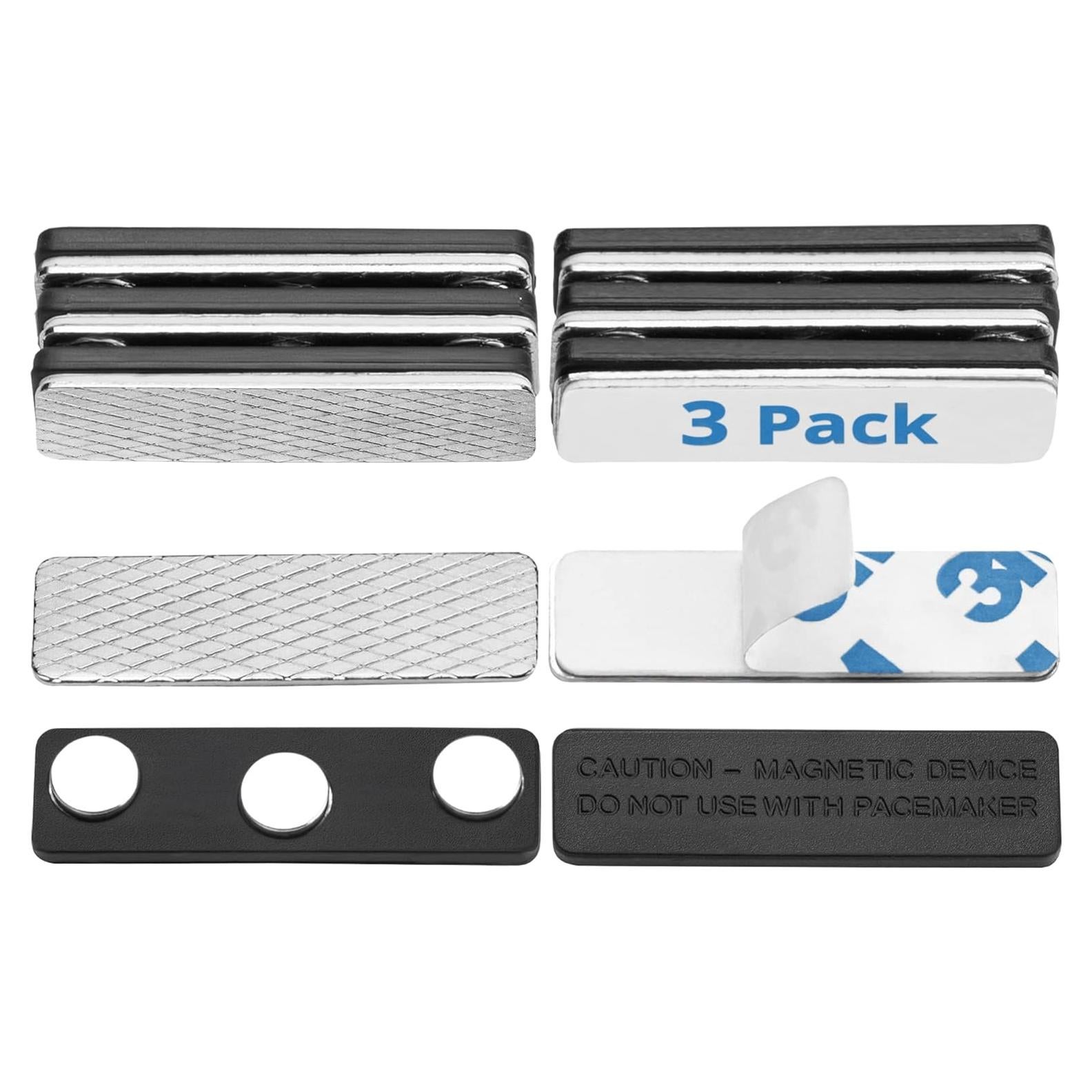 Imanes de Insignias Magnéticos Mata1 - 3 Piezas 44x12mm