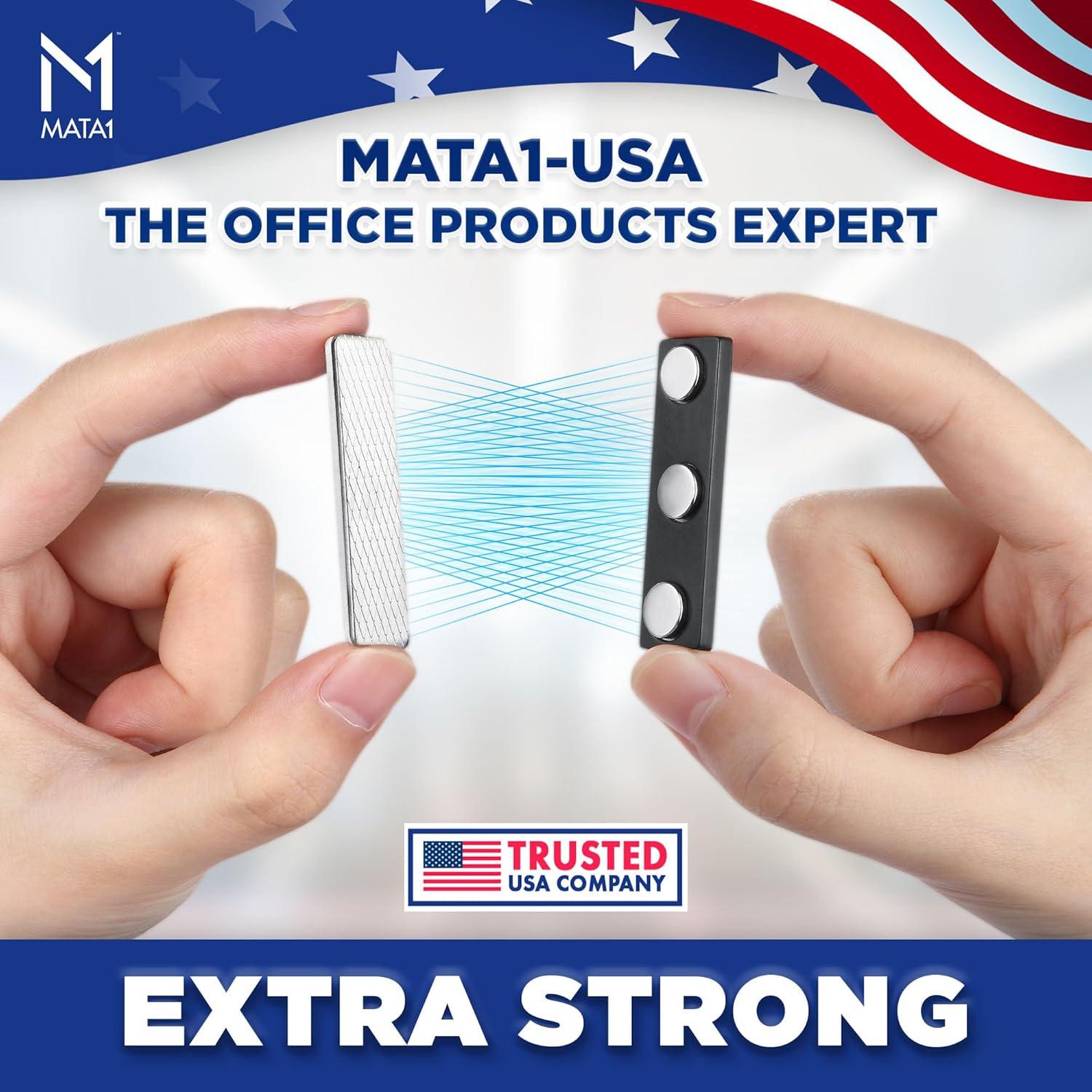 Imanes de Insignias Magnéticos Mata1 - 3 Piezas 44x12mm