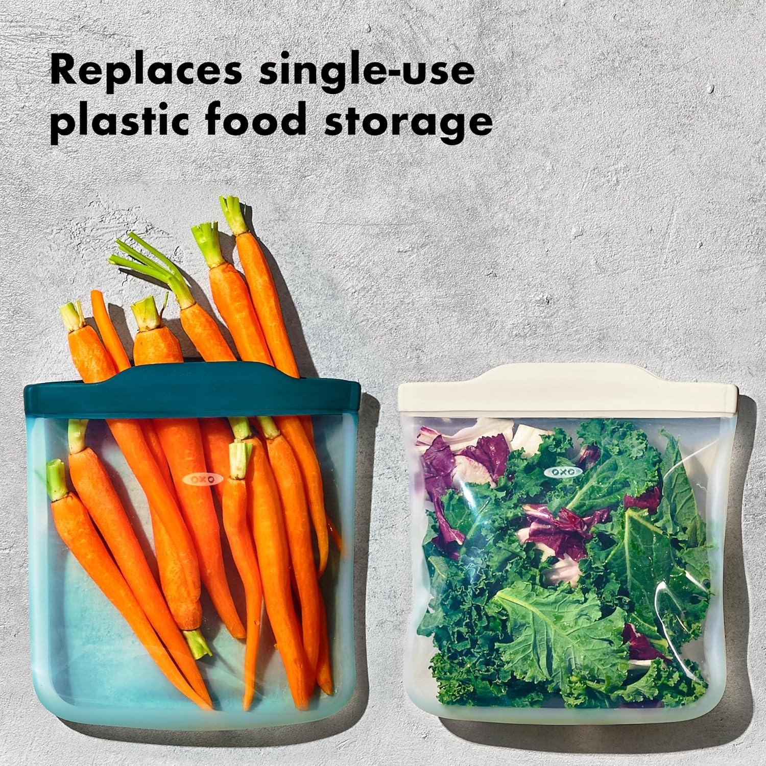 Set de Almuerzo OXO Good Grips - 4 Bolsas Silicona Reutilizables