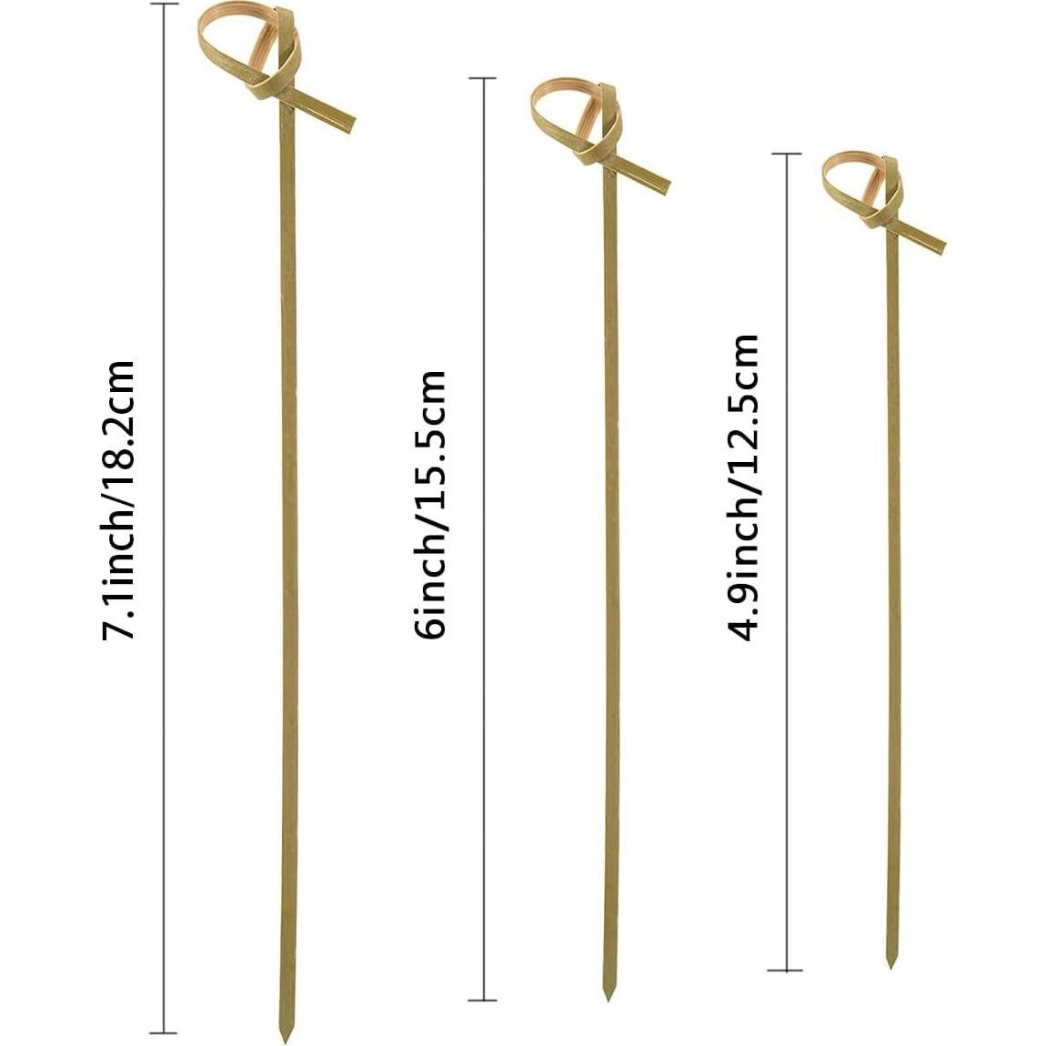 Paquete de 200 Brochetas de Bambú Natural DC-BEAUTIFUL 15.24 cm