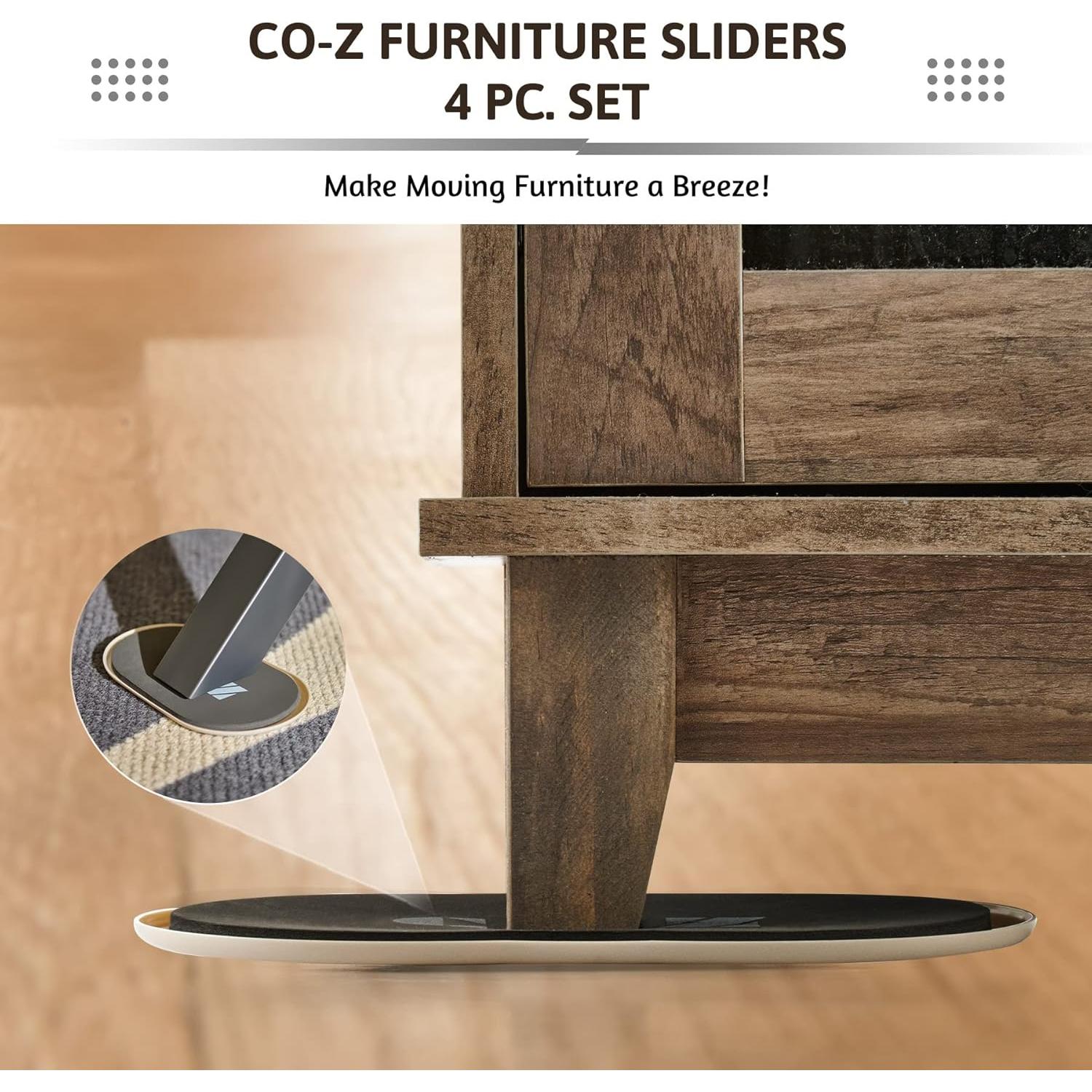 Deslizadores de Muebles Ovalados CO-Z 24.1 cm - Paquete de 4