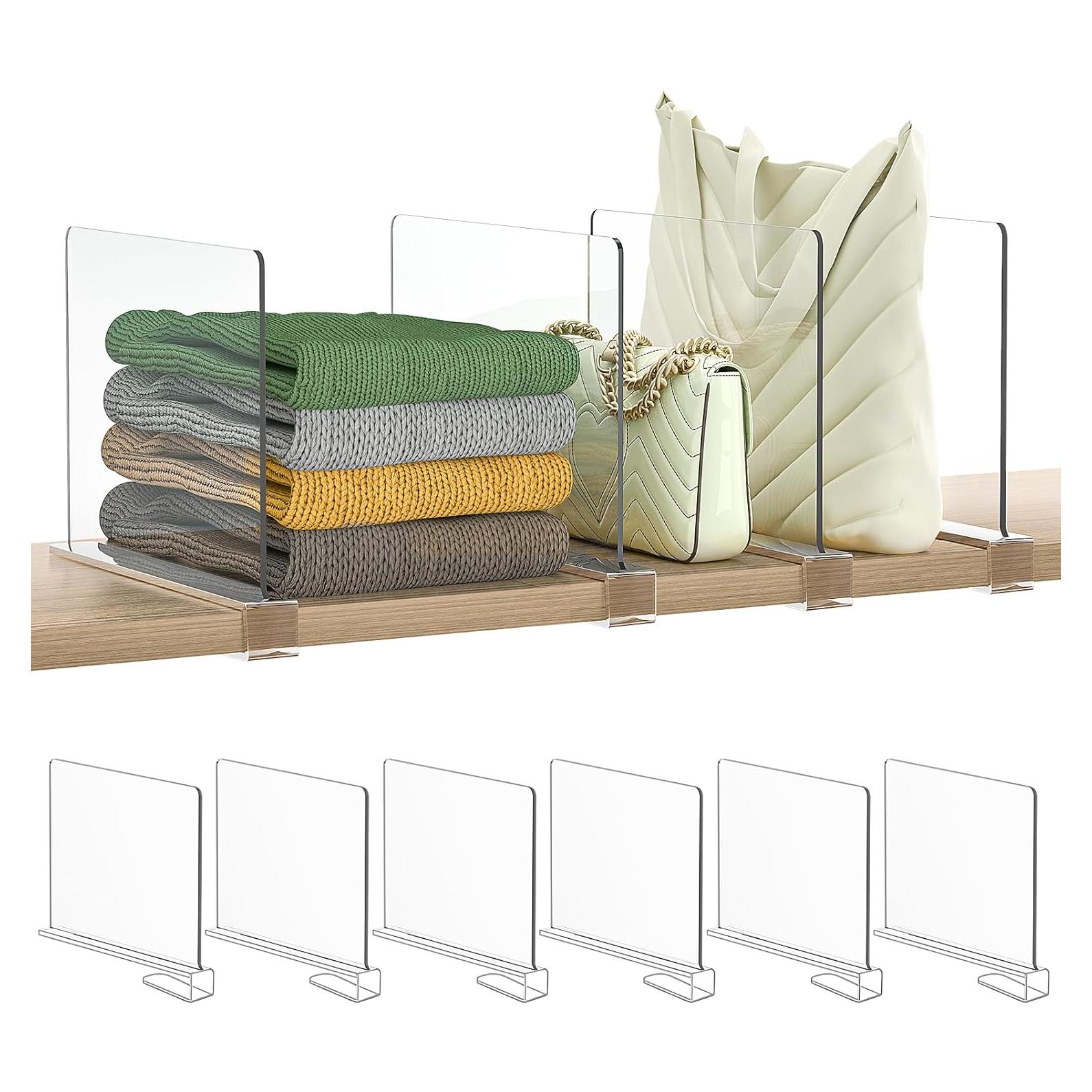 Divisores de Estante Organizador de Bolsos SortNStore - 6 Piezas