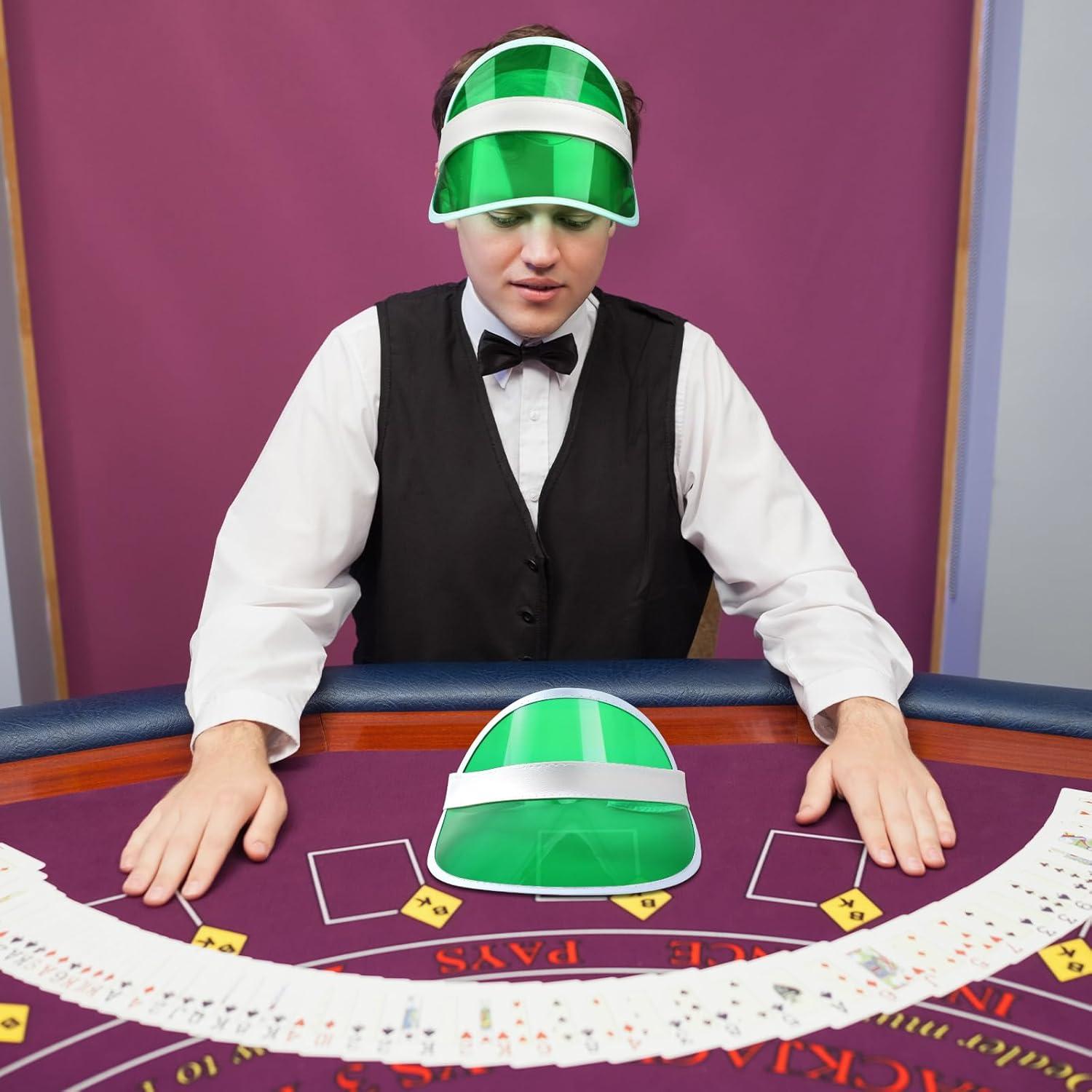 Tarpop 8 Gorras de Póker Plásticas para Mujeres - 5 Colores