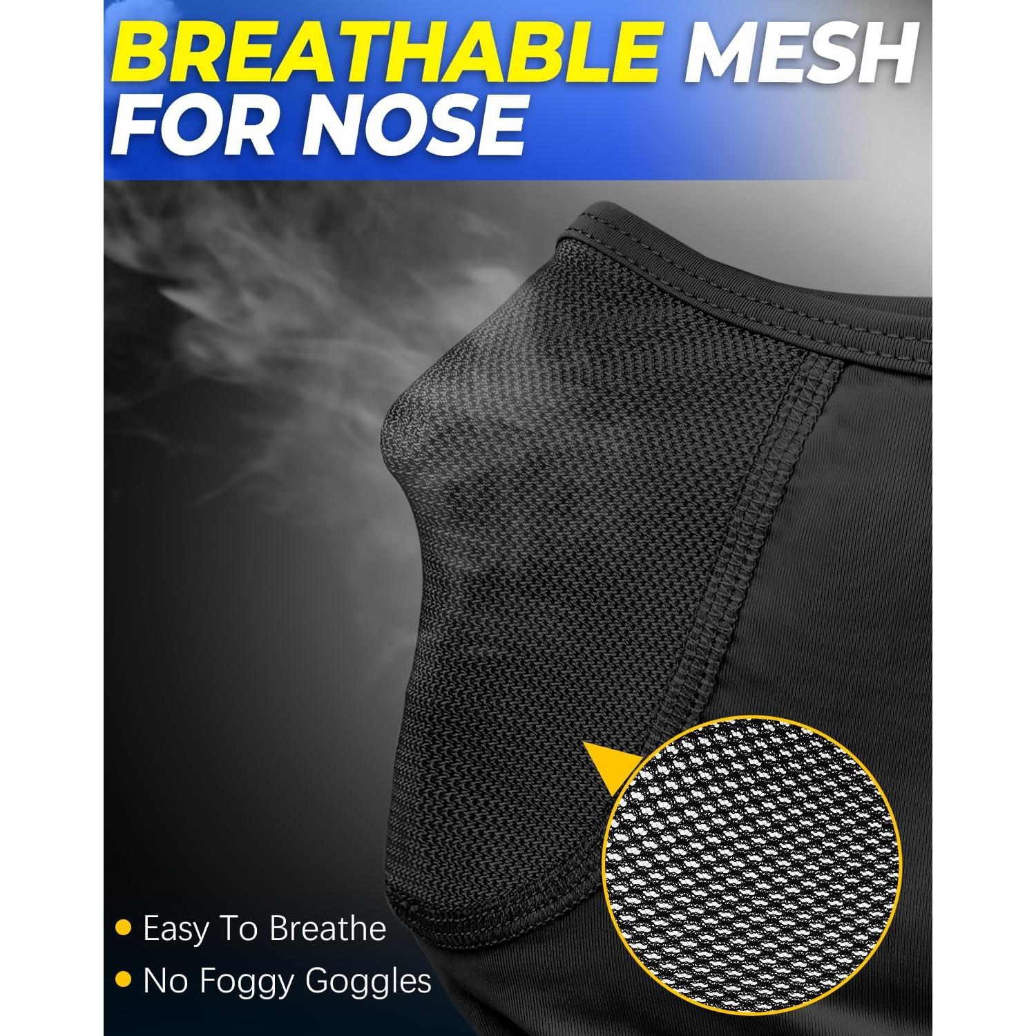 Mascarilla Balaclava Transpirable 3-en-1 UV Negra para Hombres