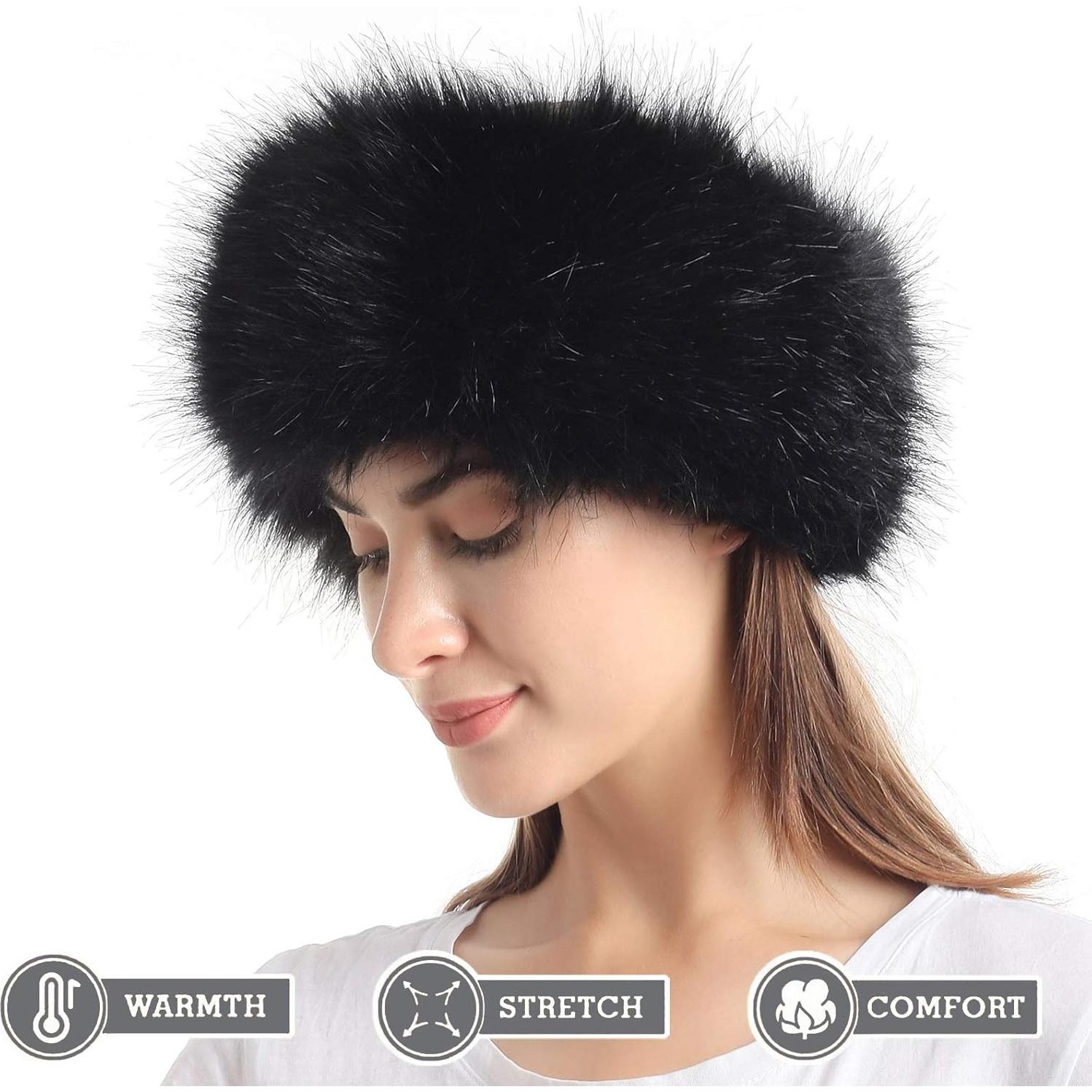 Diadema de Piel Sintética LA CARRIE para Mujeres - Calentador de Oídos