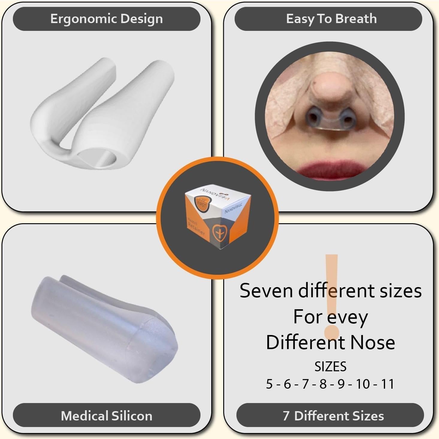 Retenedor de Nostril Nanovita para Rinoplastia 5 Tamaños