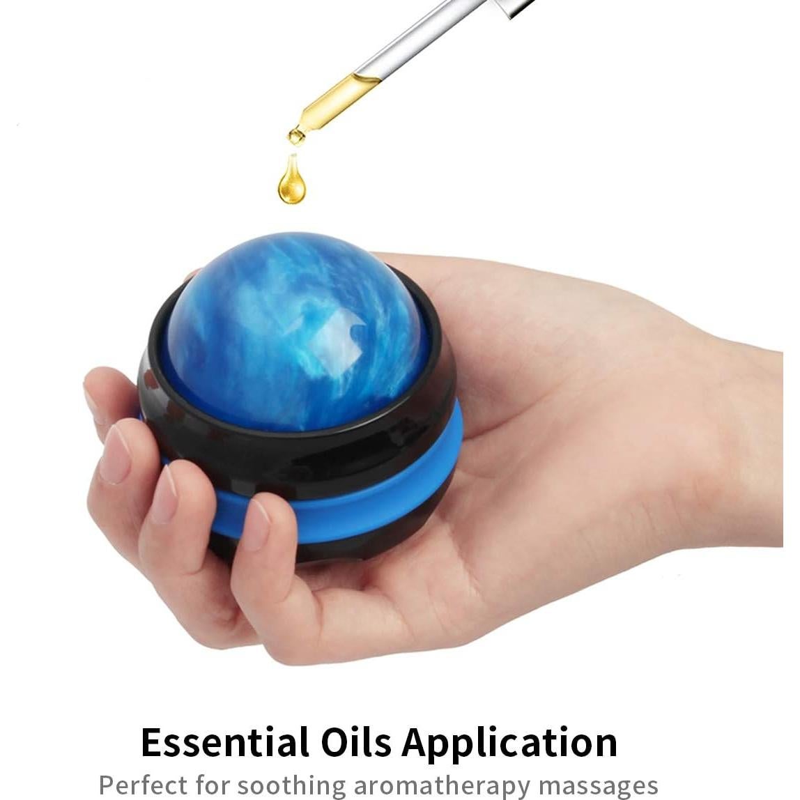 Bola de Masaje Coolrunner QT - Paquete de 2, 12cm, Azul y Morado