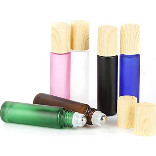 Botellas de vidrio esmerilado negro Furnido 10ml - Paquete de 5