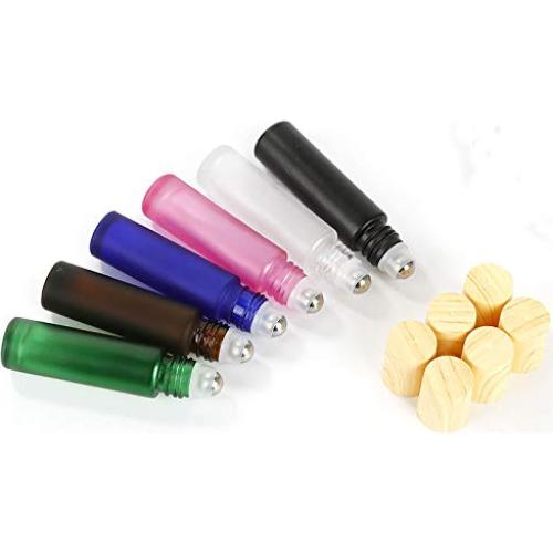 Botellas de vidrio esmerilado negro Furnido 10ml - Paquete de 5