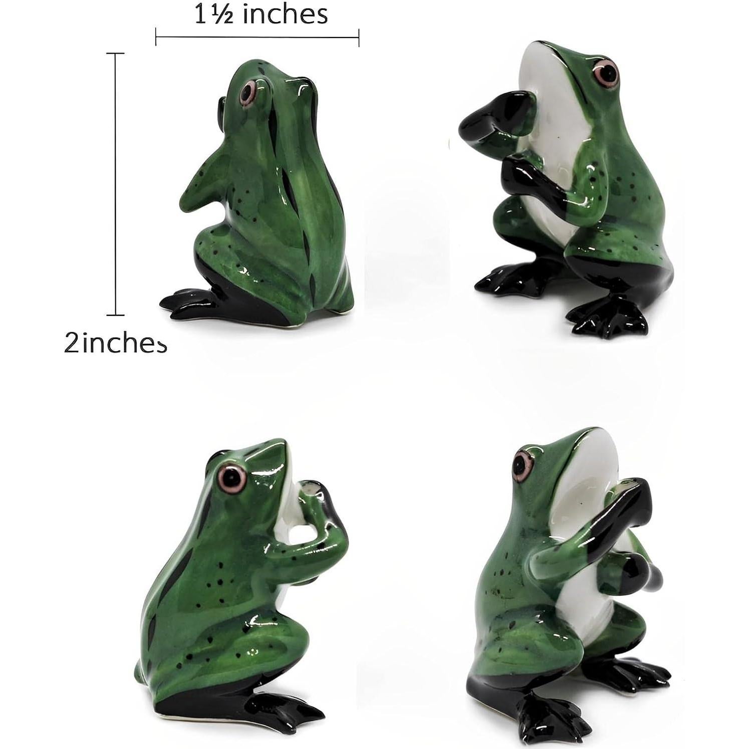 Soporte de Incienso Rana Cerámica Verde Oscuro 10.2x8.9 cm