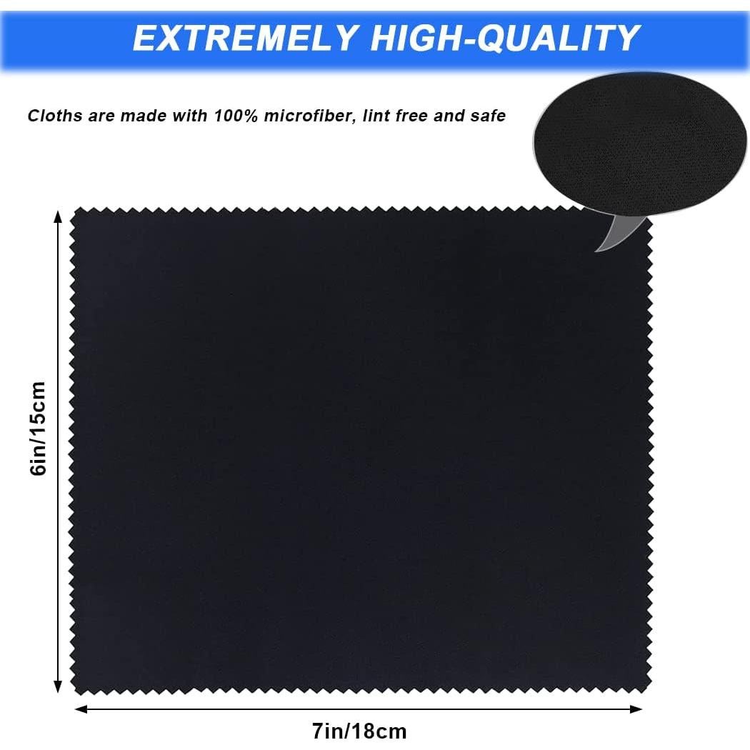 Paños de limpieza de microfibra CKANDAY 20 unidades 15x18cm negro