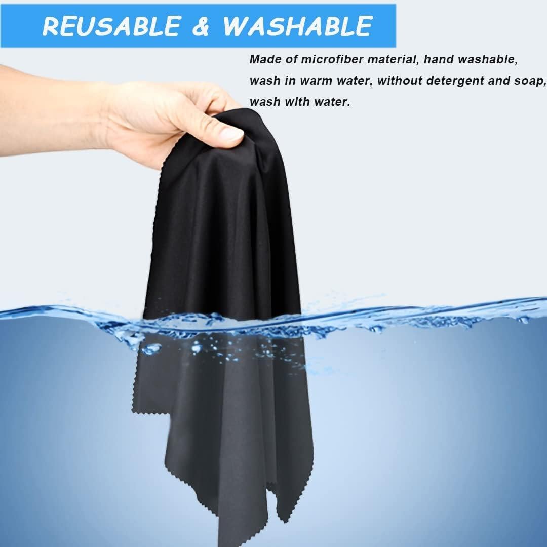 Paños de limpieza de microfibra CKANDAY 20 unidades 15x18cm negro