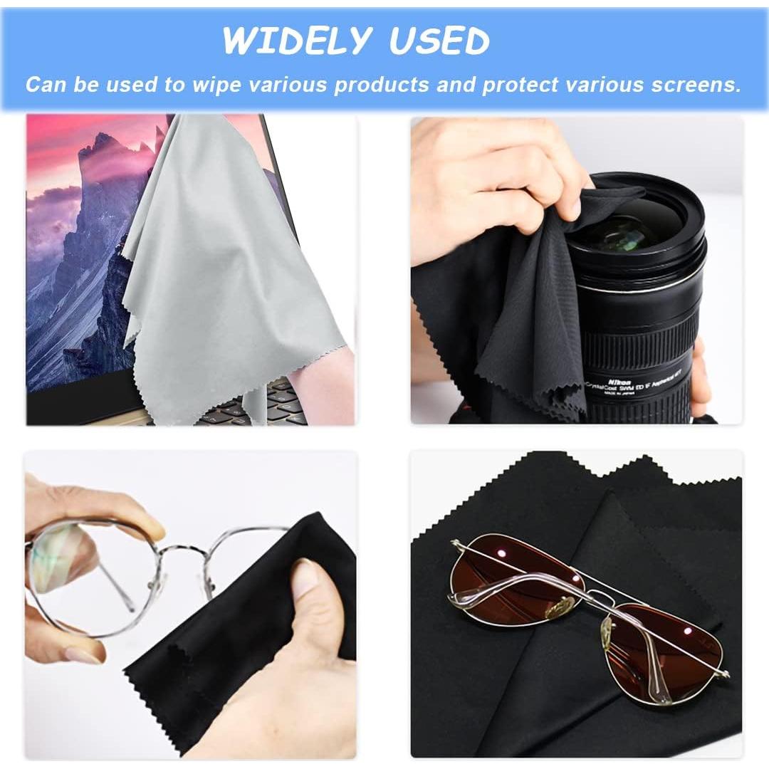 Paños de limpieza de microfibra CKANDAY 20 unidades 15x18cm negro