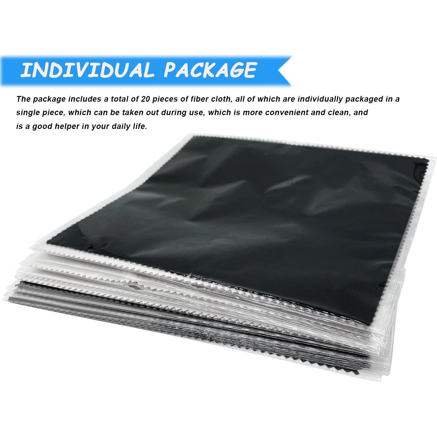 Paños de limpieza de microfibra CKANDAY 20 unidades 15x18cm negro