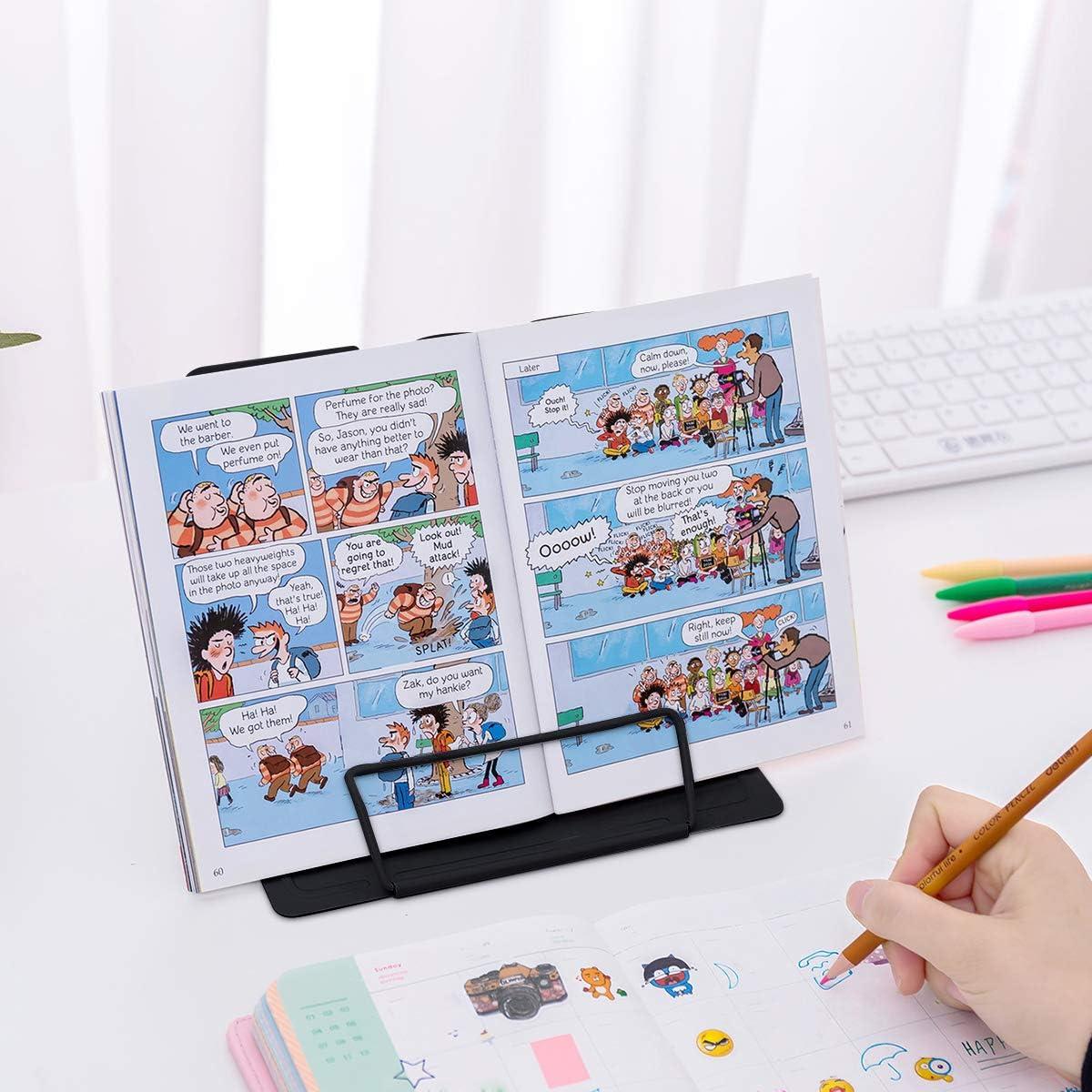 Soporte de Libro Citmage Ajustable de Metal Negro 21x16.5cm