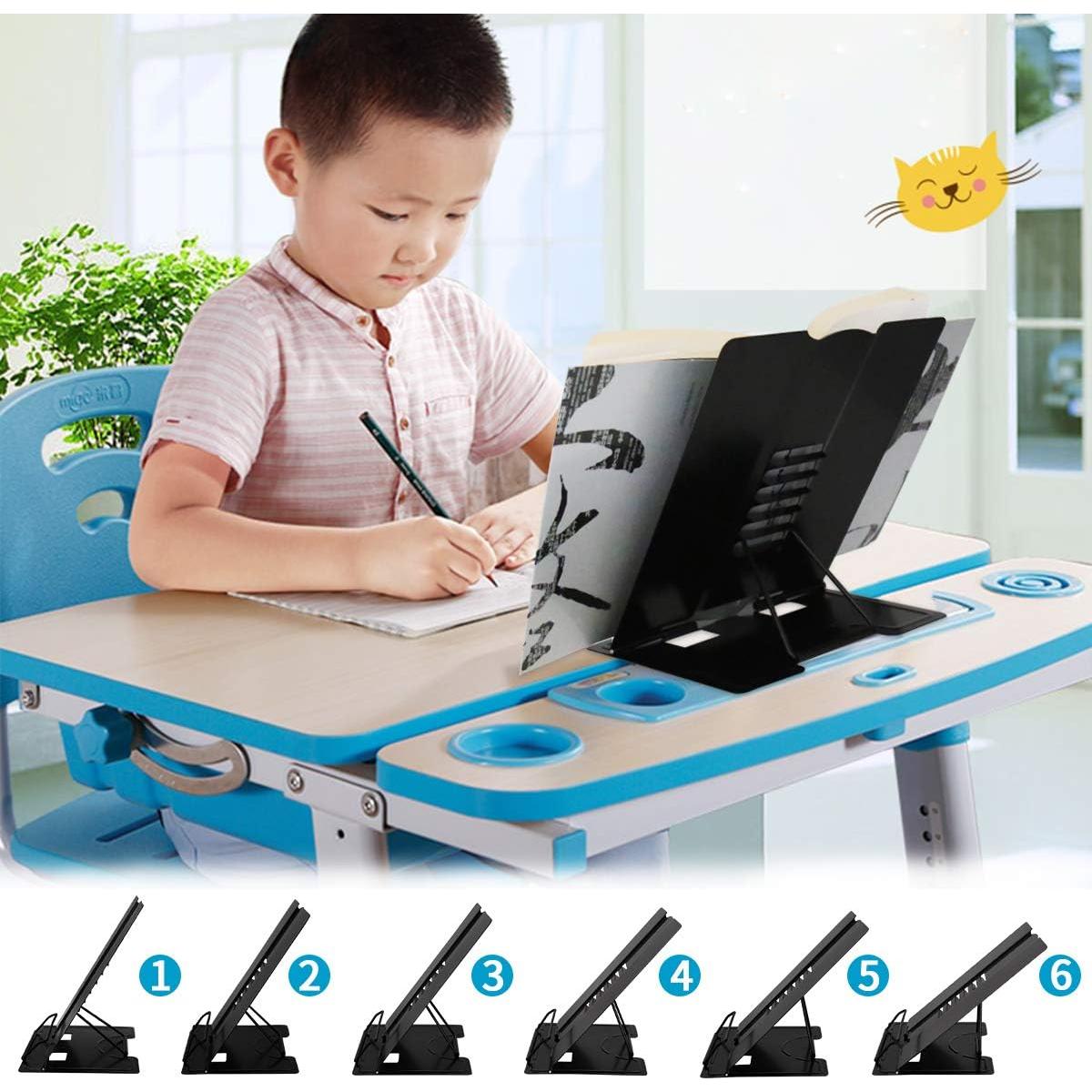 Soporte de Libro Citmage Ajustable de Metal Negro 21x16.5cm