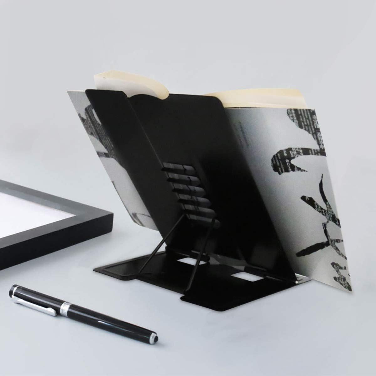 Soporte de Libro Citmage Ajustable de Metal Negro 21x16.5cm