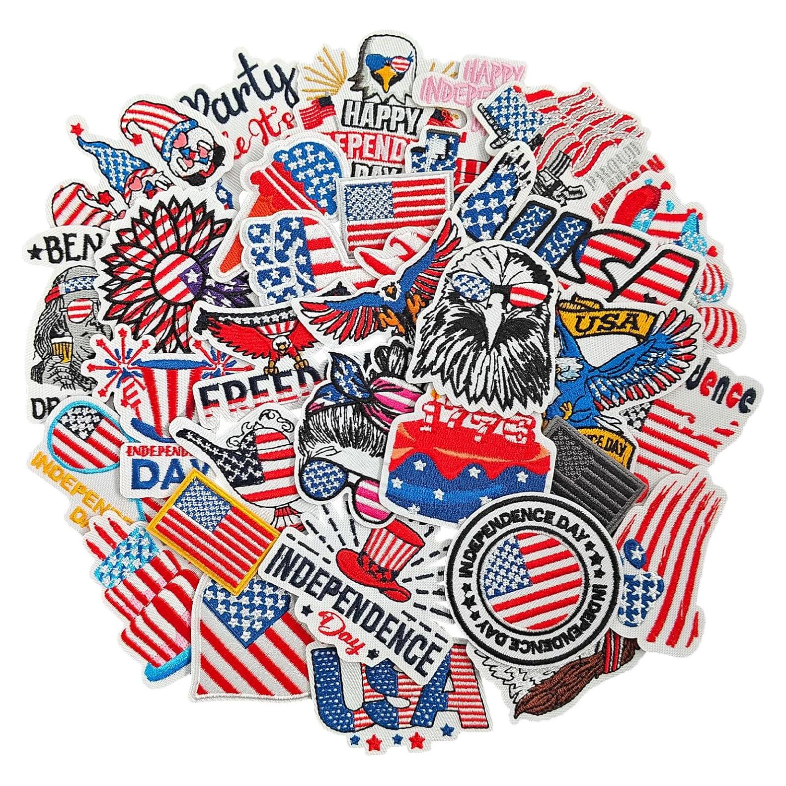 32 Parches de Planchar Patrióticos RF-patch 4 de Julio