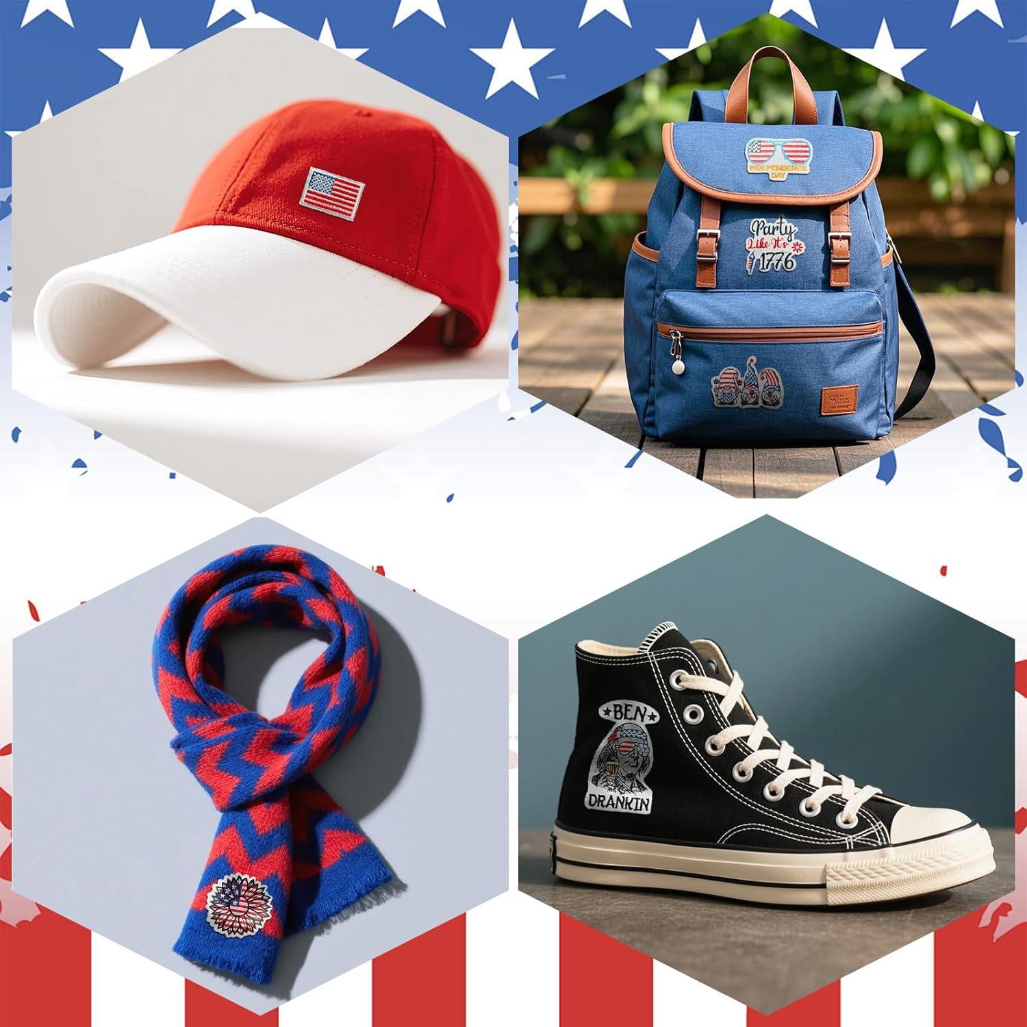 32 Parches de Planchar Patrióticos RF-patch 4 de Julio