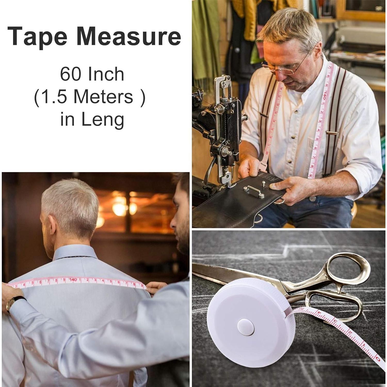 Paquete de 12 cintas métricas retráctiles E ELAINFIA 150 cm