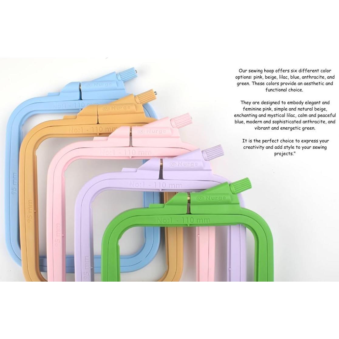 Aro de Bordado Cuadrado Nurge Beige X-Pequeño 95x110mm