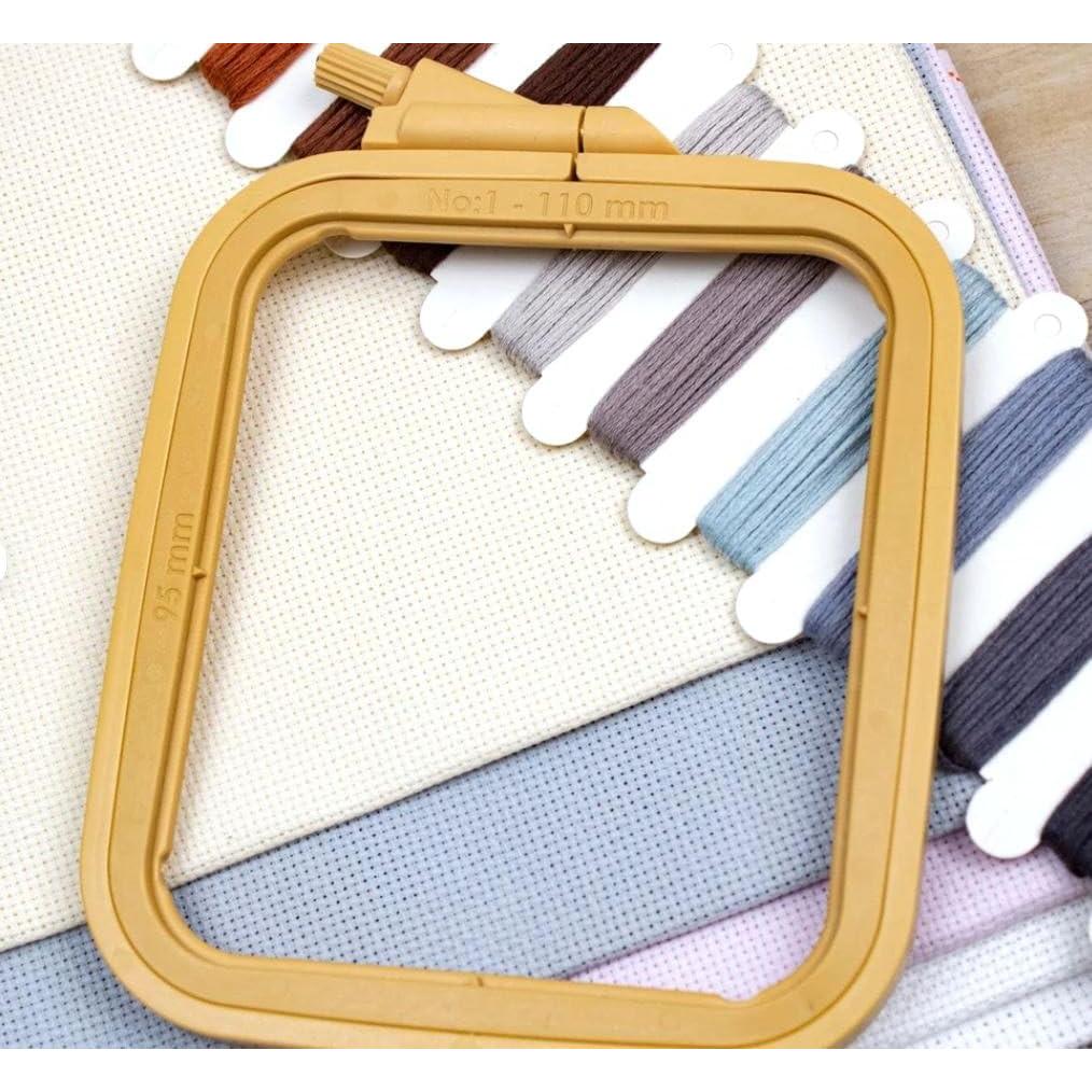 Aro de Bordado Cuadrado Nurge Beige X-Pequeño 95x110mm