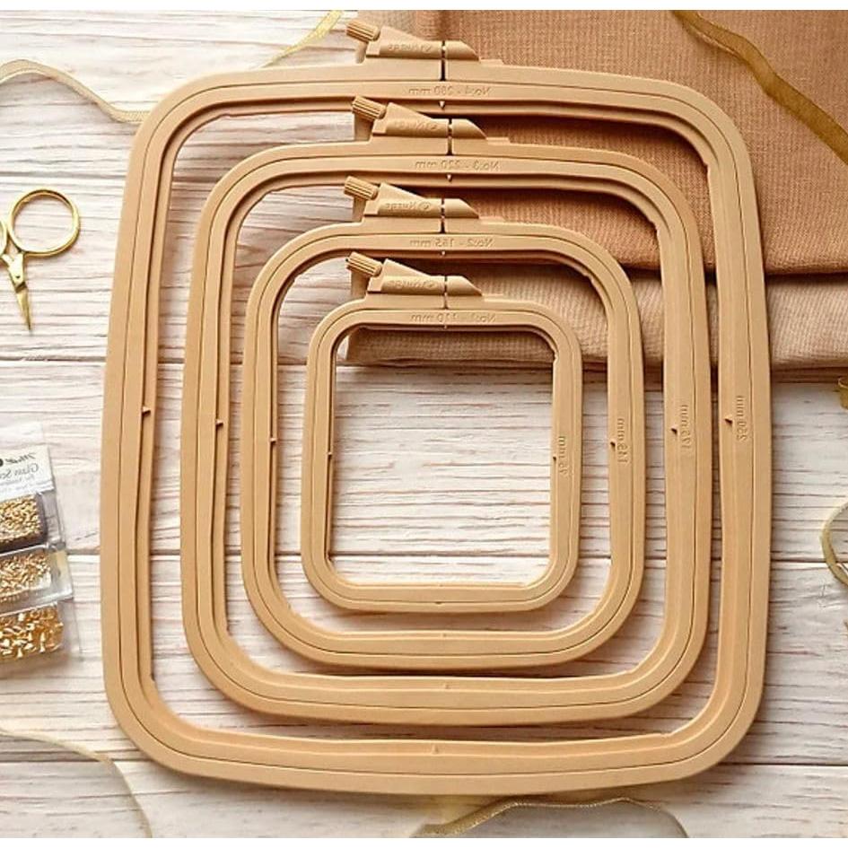 Aro de Bordado Cuadrado Nurge Beige X-Pequeño 95x110mm