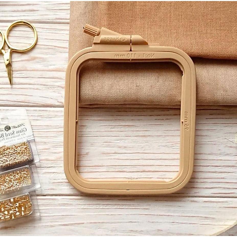 Aro de Bordado Cuadrado Nurge Beige X-Pequeño 95x110mm