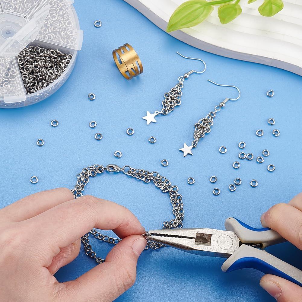 Anillos de Salto Abiertos PH PandaHall 4mm Acero Inoxidable 2400pcs