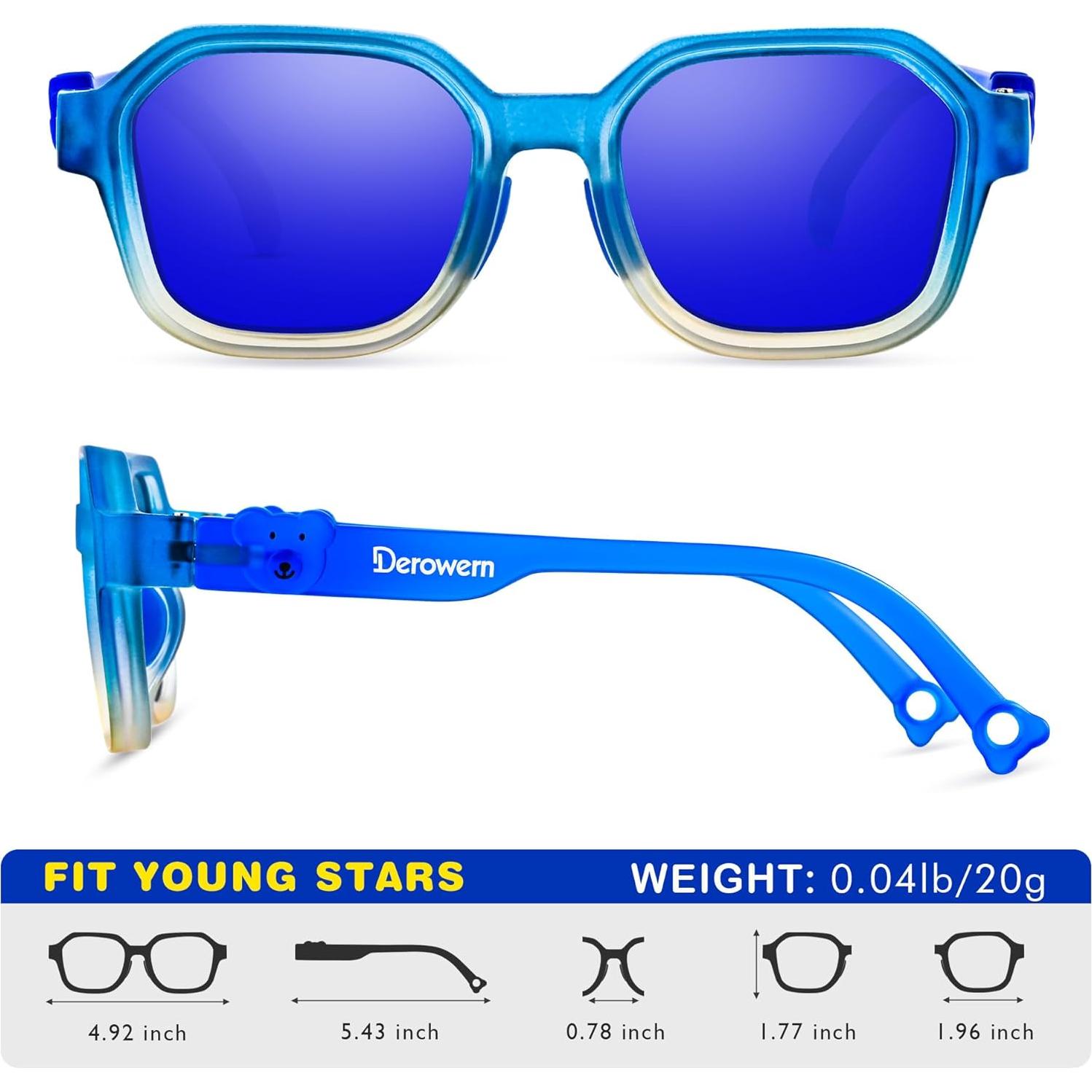 Gafas de sol polarizadas para niños Derowern UV400 - Azul