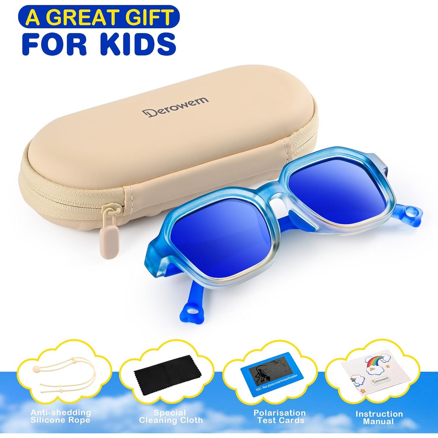 Gafas de sol polarizadas para niños Derowern UV400 - Azul