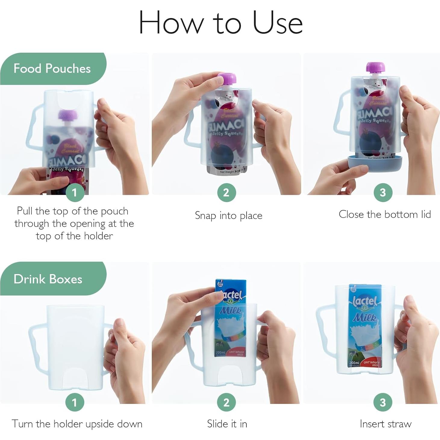 Soporte para Bolsas de Comida Momcozy Azul - Antideslizante y Seguro