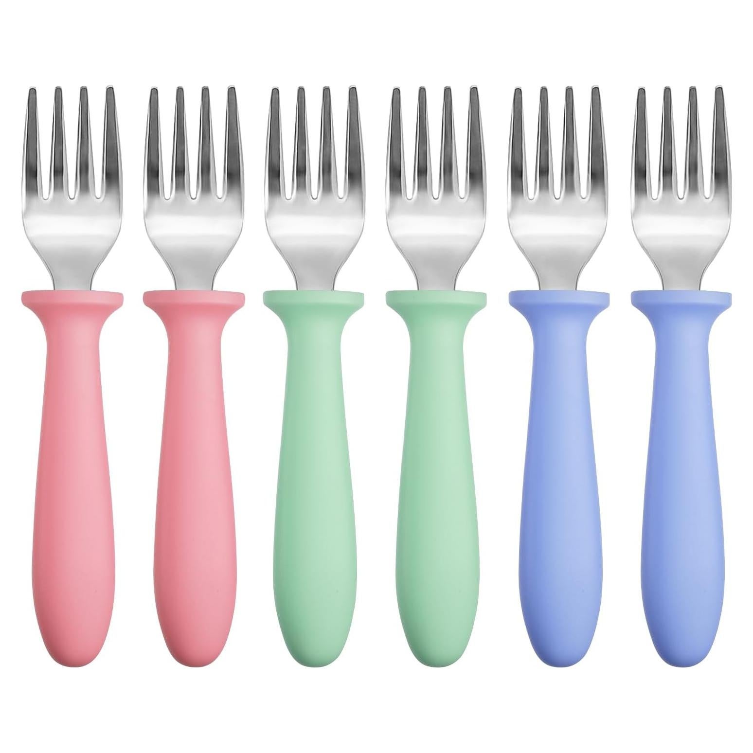 Juego de 6 Tenedores de Acero Inoxidable Pimoys para Niños