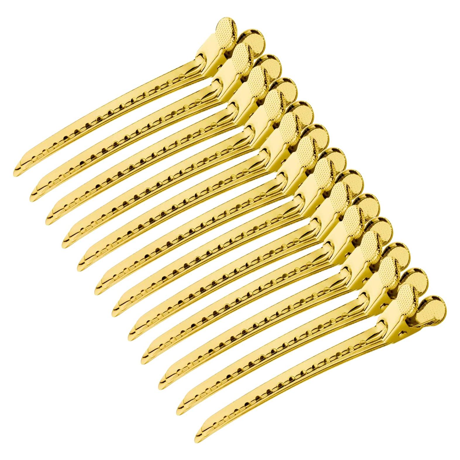 Pinzas para el cabello tipo caimán Weidashi 12 piezas metálicas