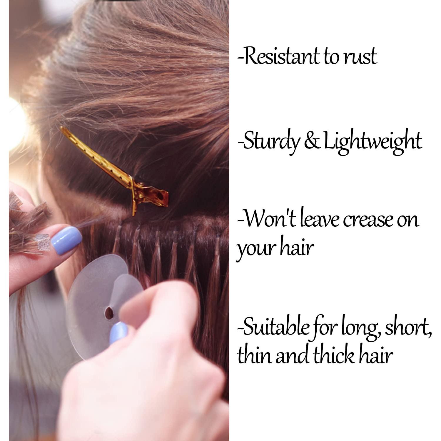 Pinzas para el cabello tipo caimán Weidashi 12 piezas metálicas