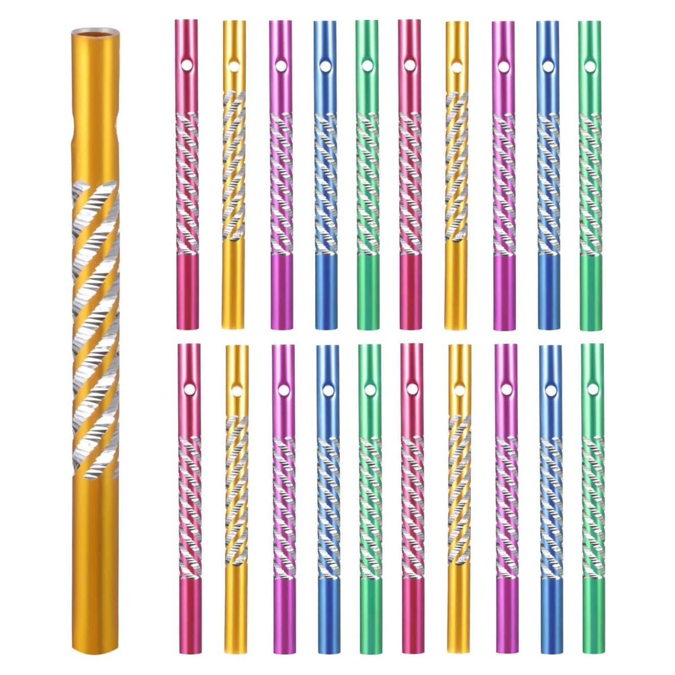 Tuberías de Campanas de Viento Toddmomy 50pcs Aluminio Color Aleatorio