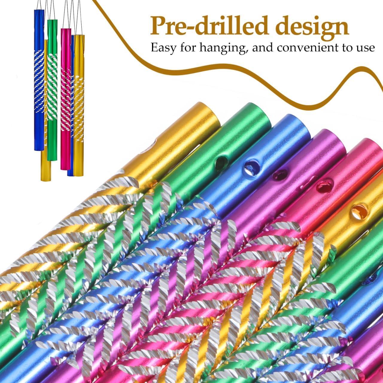 Tuberías de Campanas de Viento Toddmomy 50pcs Aluminio Color Aleatorio