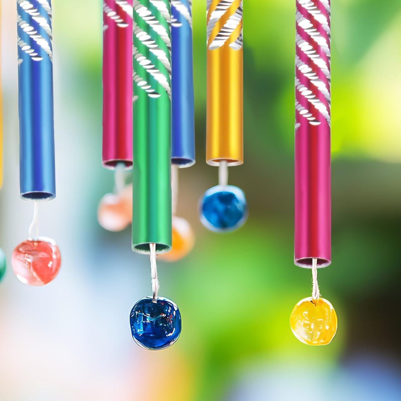 Tuberías de Campanas de Viento Toddmomy 50pcs Aluminio Color Aleatorio