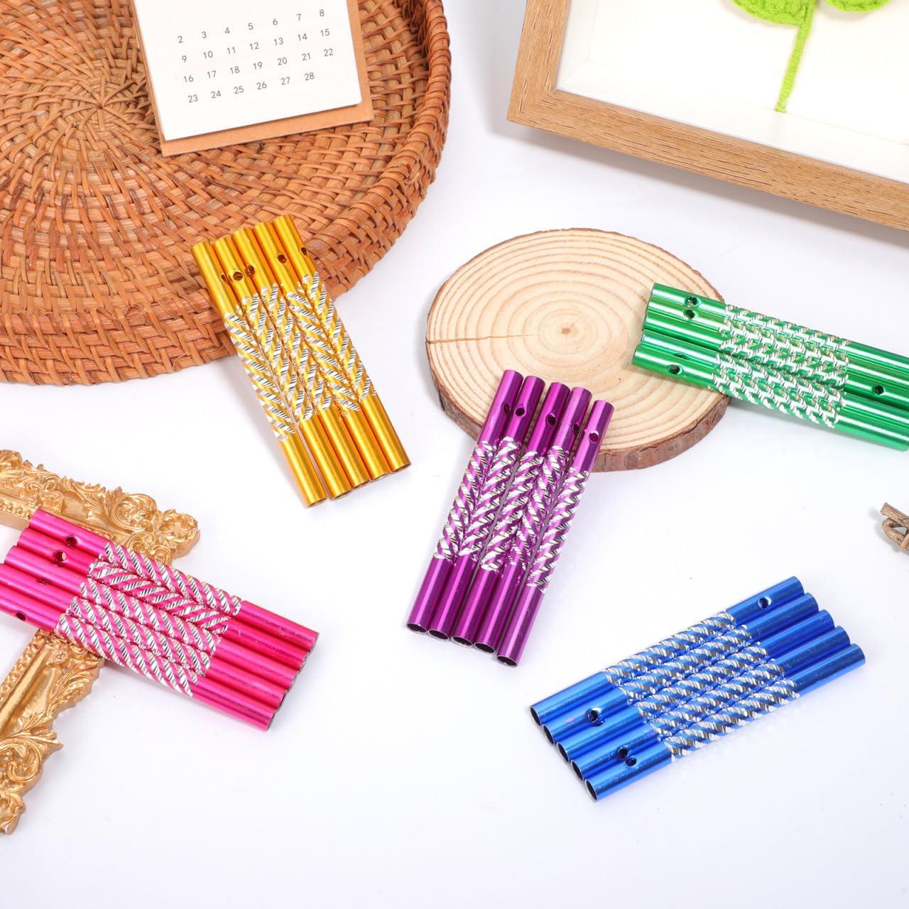 Tuberías de Campanas de Viento Toddmomy 50pcs Aluminio Color Aleatorio