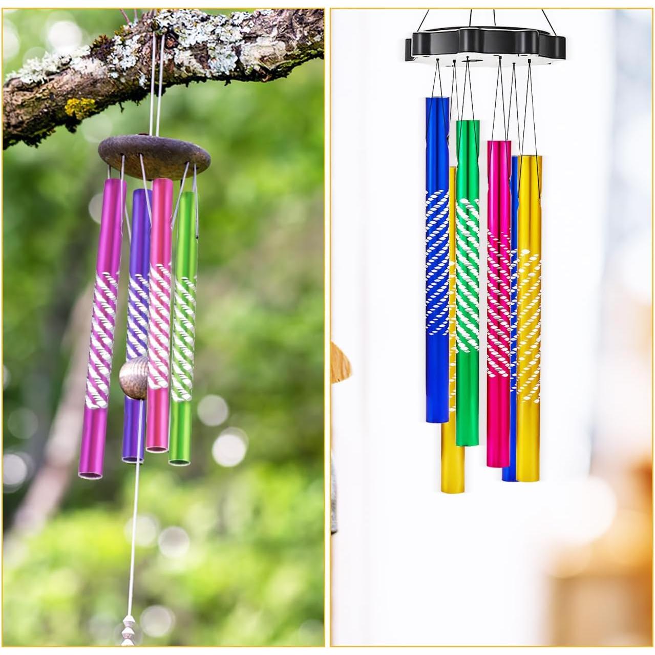 Tuberías de Campanas de Viento Toddmomy 50pcs Aluminio Color Aleatorio