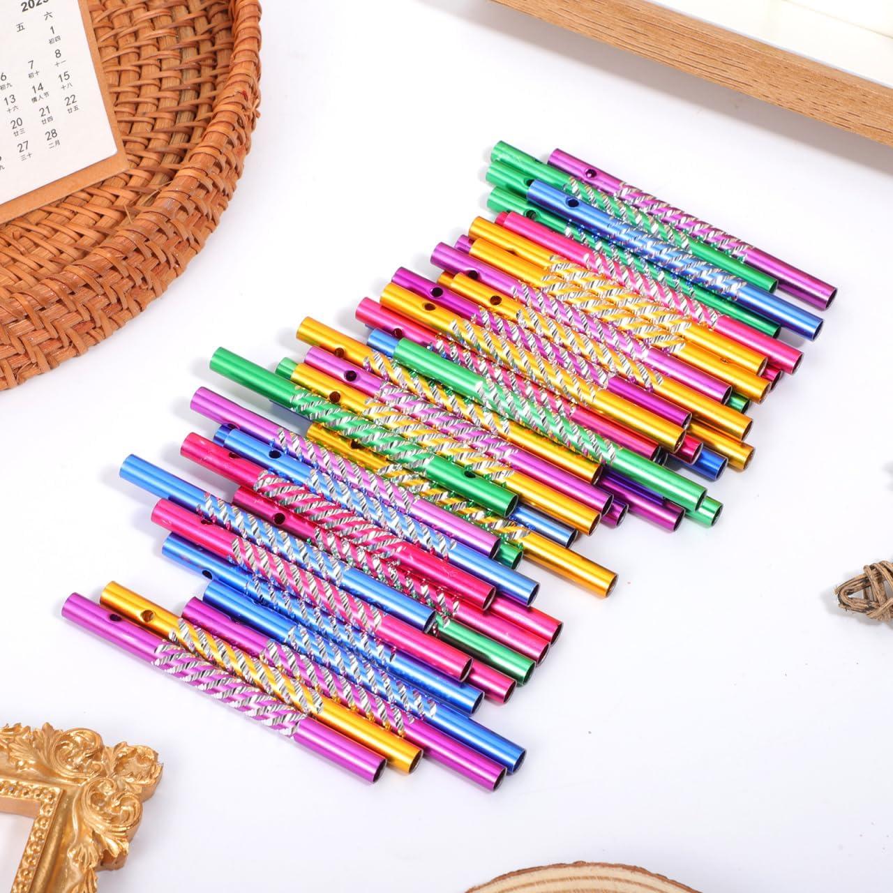 Tuberías de Campanas de Viento Toddmomy 50pcs Aluminio Color Aleatorio