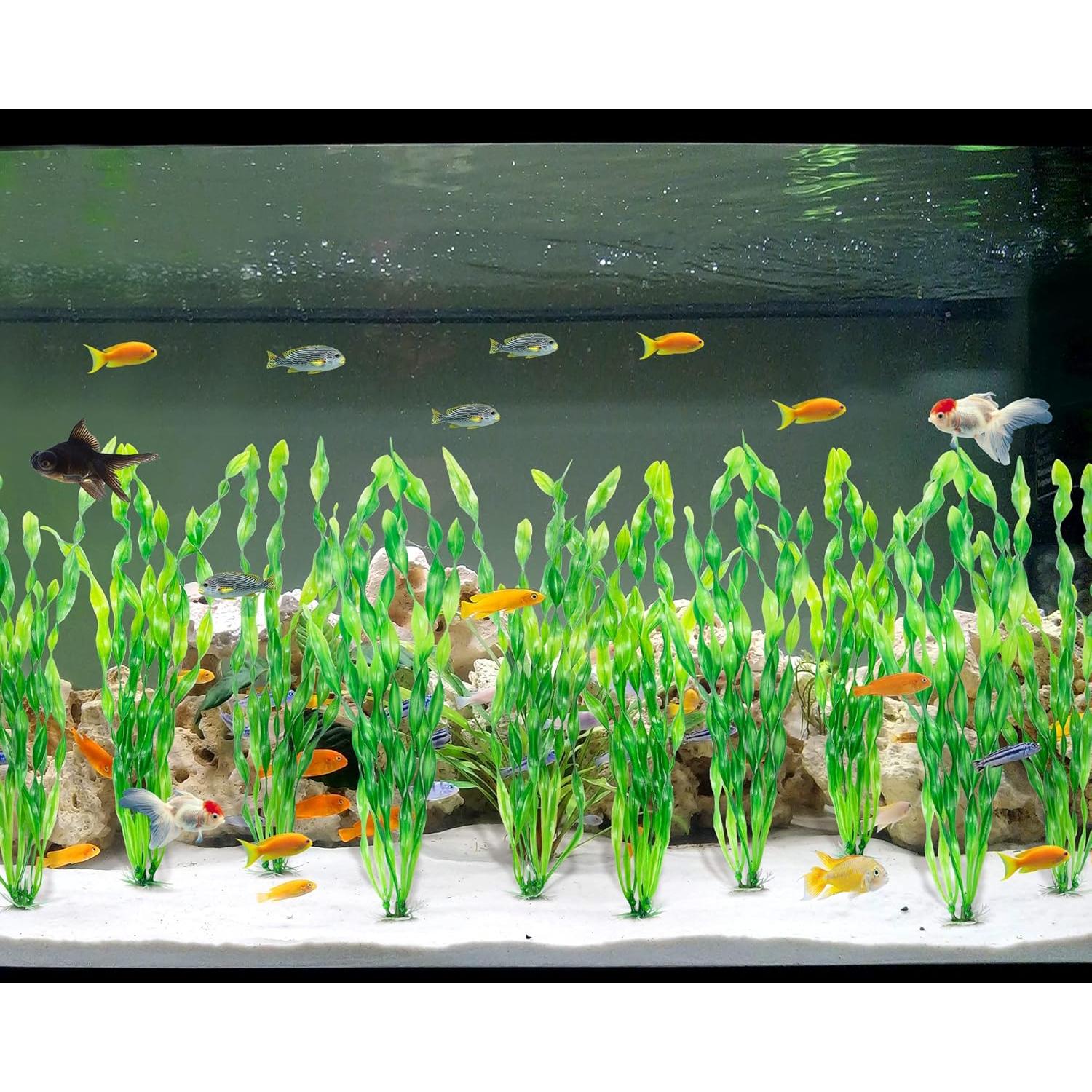 Plantas de Acuario Artificiales MyLifeUNIT 10 Piezas Verde 30.48cm