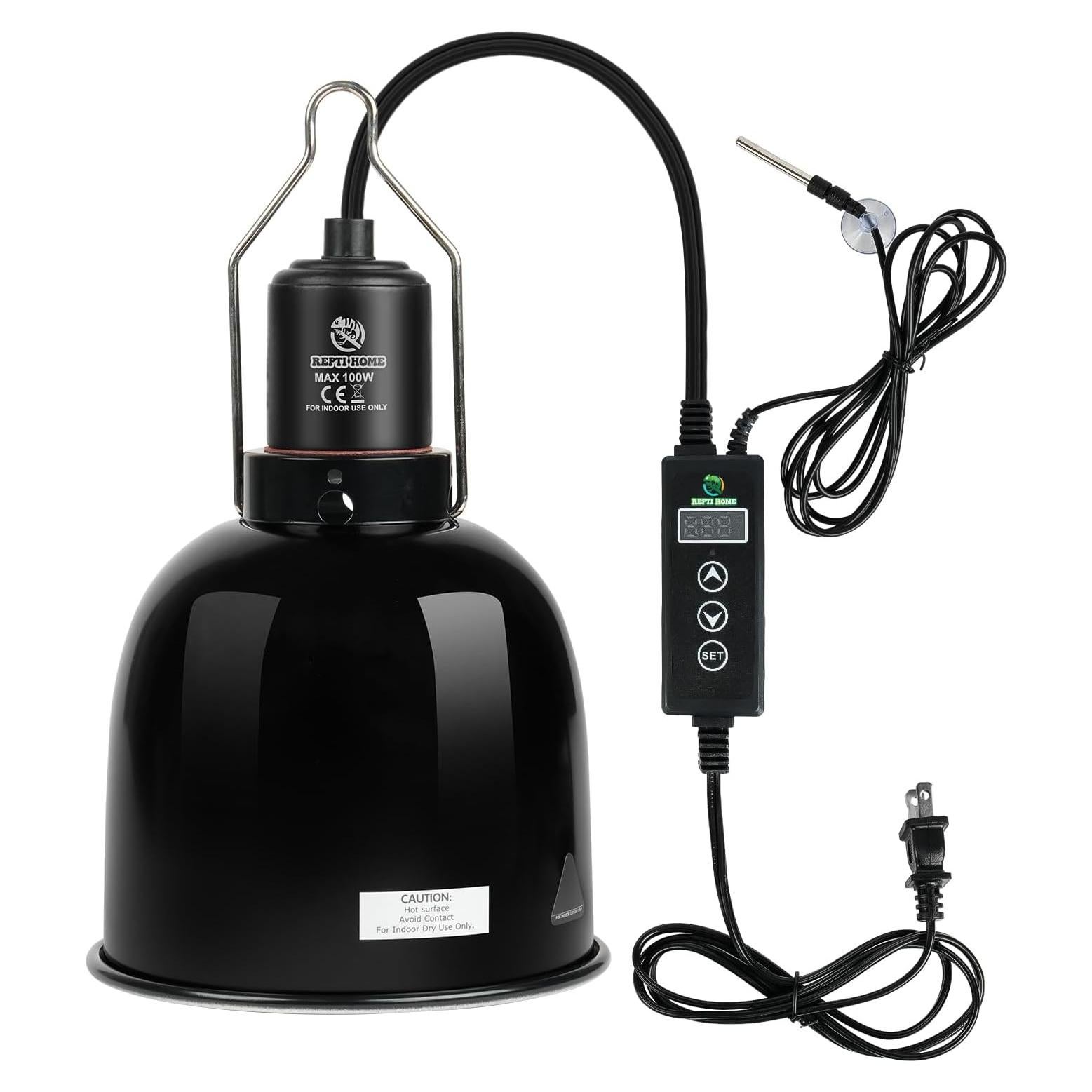 Lámpara de Reptiles REPTI HOME Dome 14 cm con Pantalla LED 100W