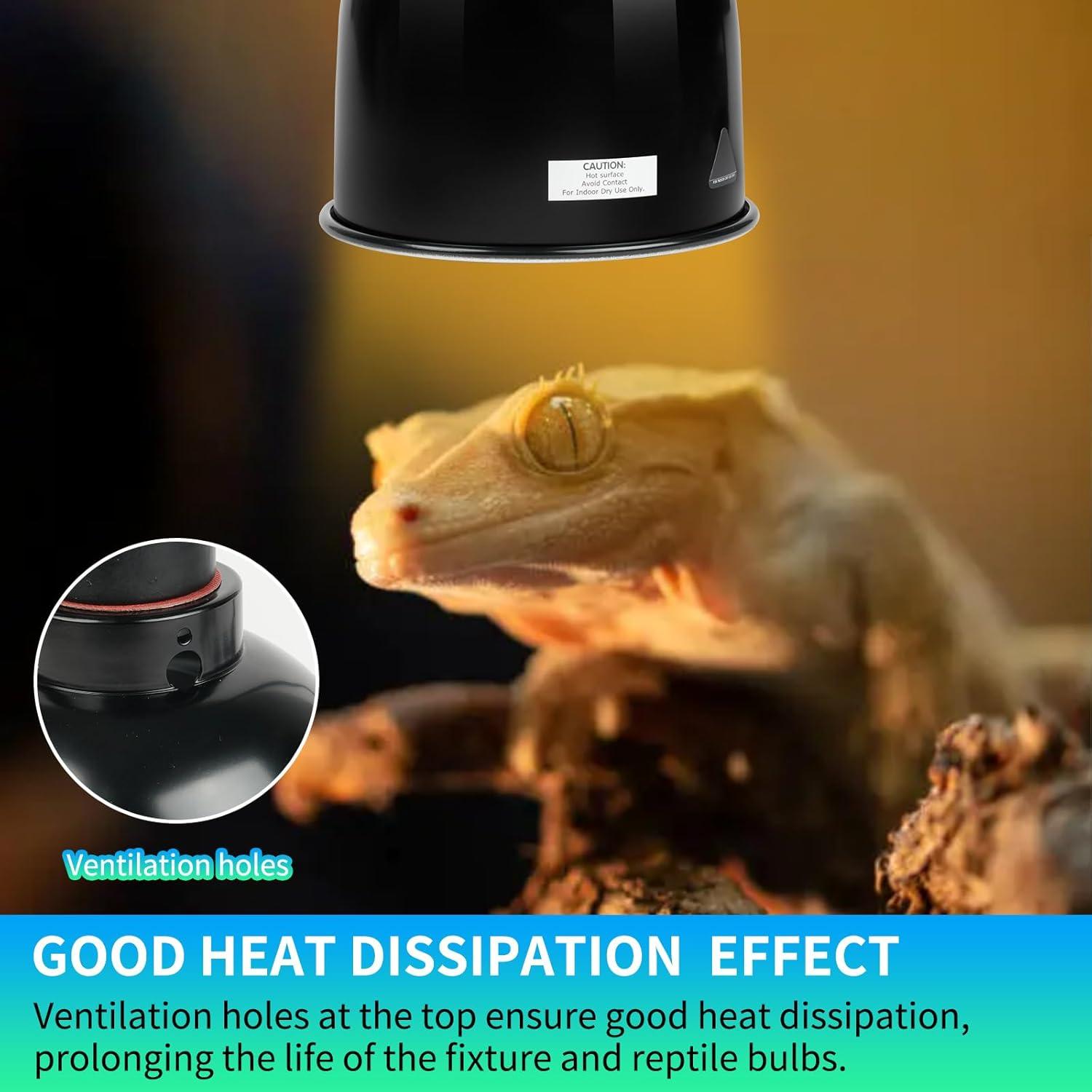 Lámpara de Reptiles REPTI HOME Dome 14 cm con Pantalla LED 100W