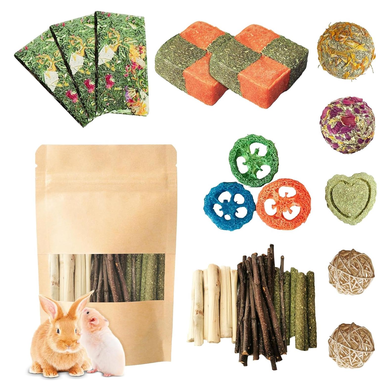 Juguetes para Conejos y Chinchillas Tyotrbs 50-60 Pcs