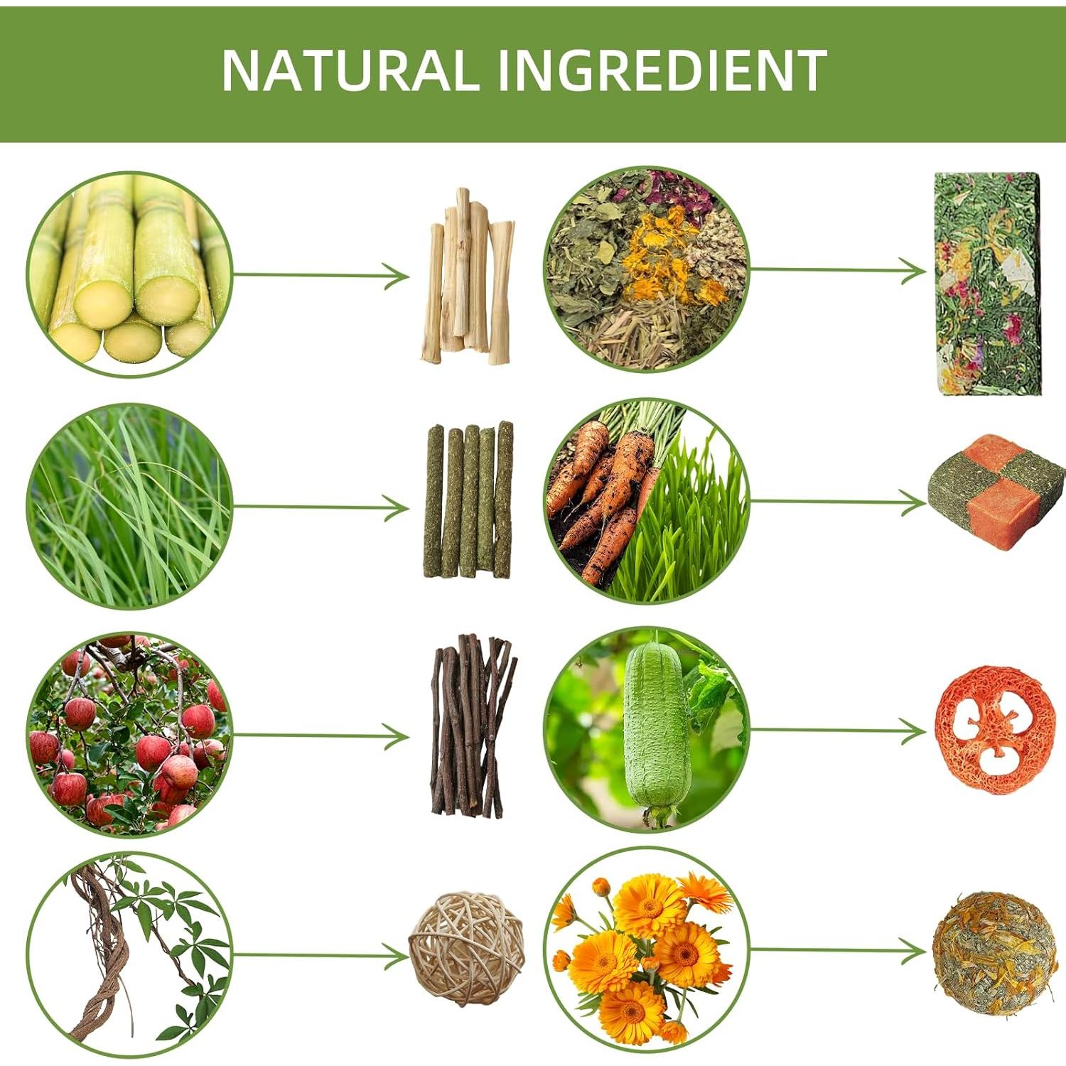 Juguetes para Conejos y Chinchillas Tyotrbs 50-60 Pcs