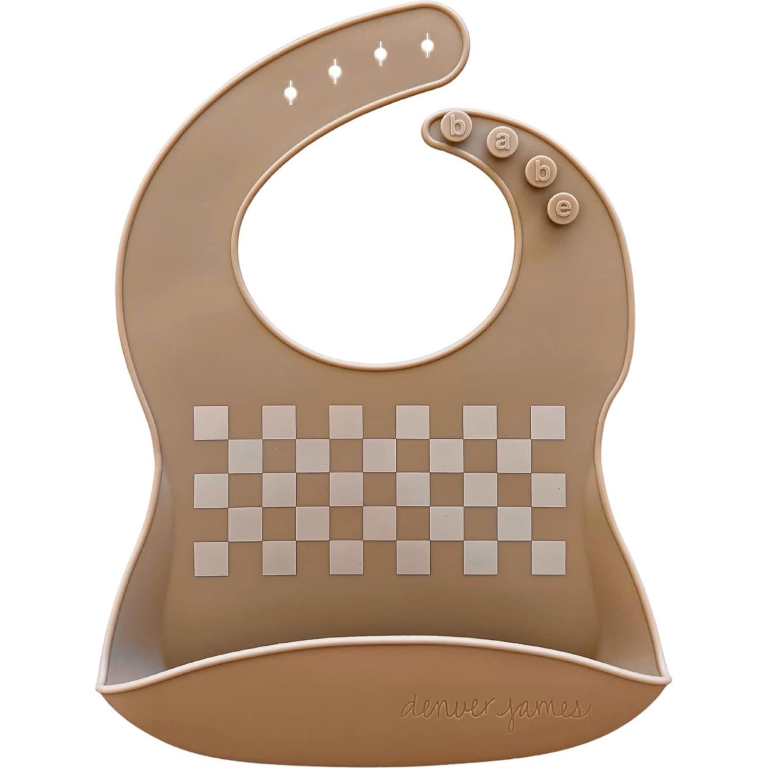 Baberos de Silicona Denver James - Ajustables y Lavables - 2 Pzs