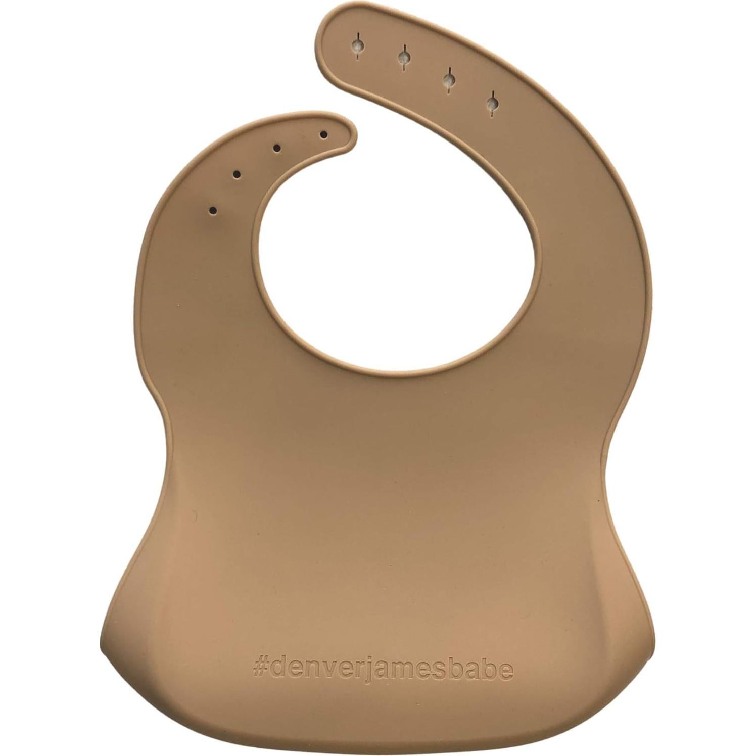 Baberos de Silicona Denver James - Ajustables y Lavables - 2 Pzs