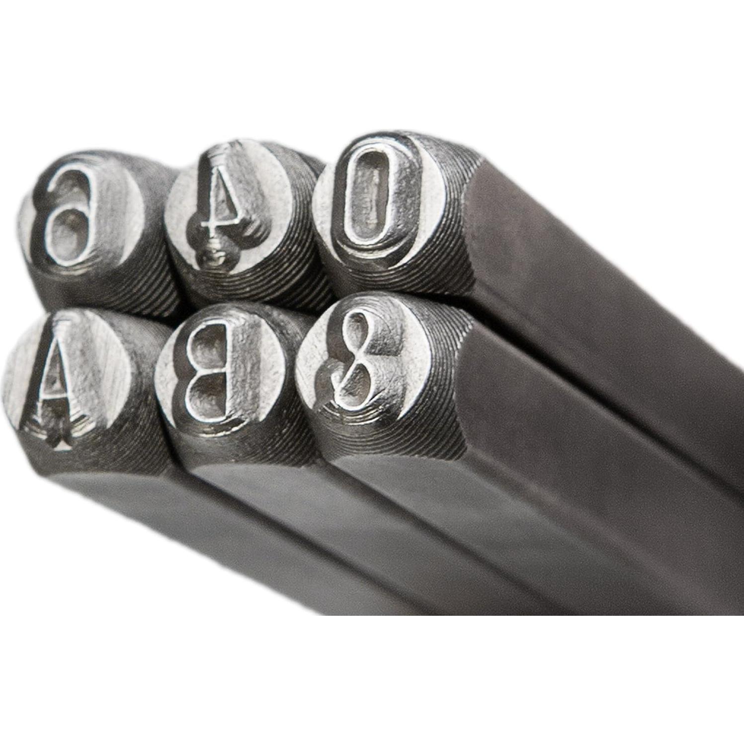 Juego de Sellos de Letras y Números HimaPro 36pcs Acero 3mm