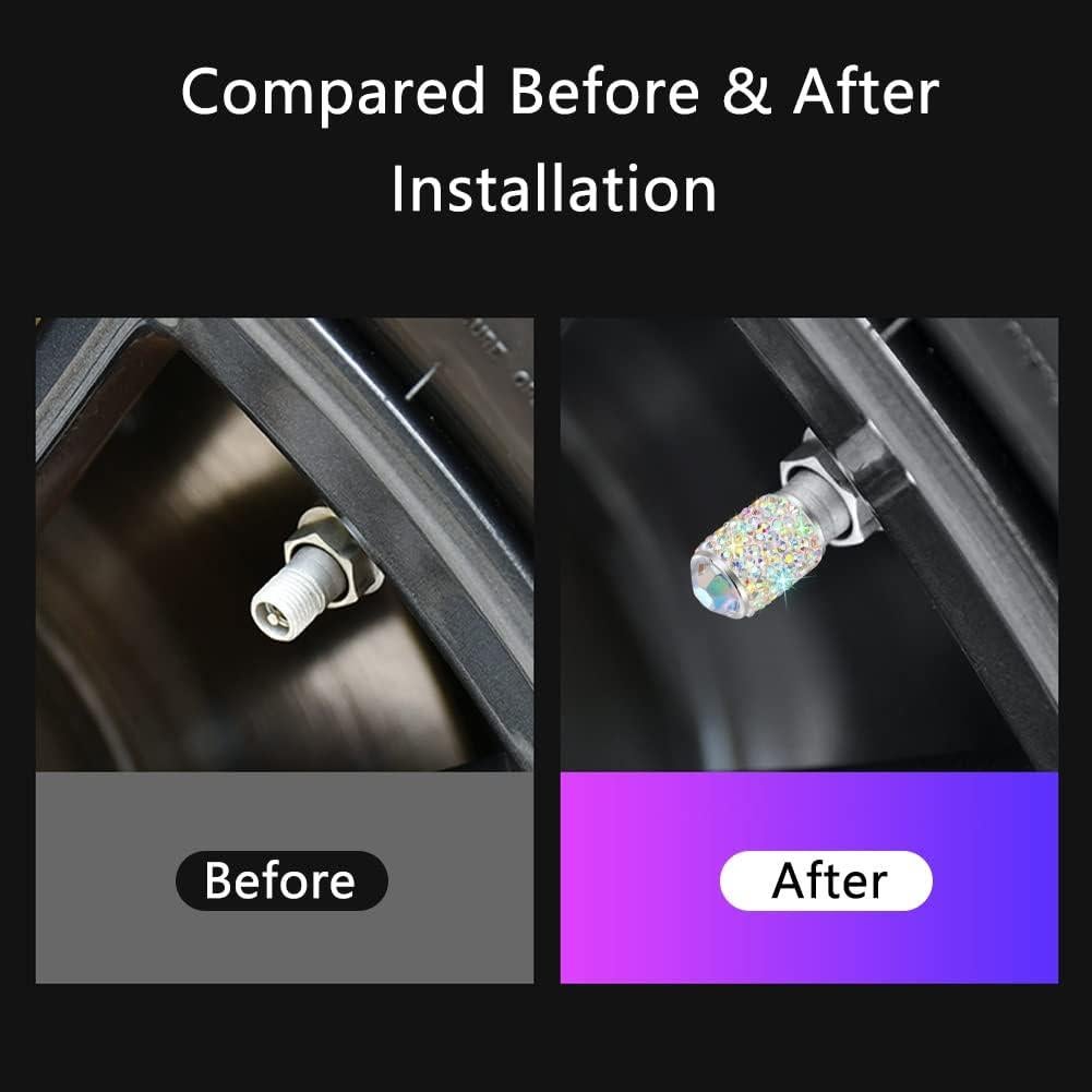 Tapas de Válvula de Neumático Brillantes SAVORI - 4 Piezas